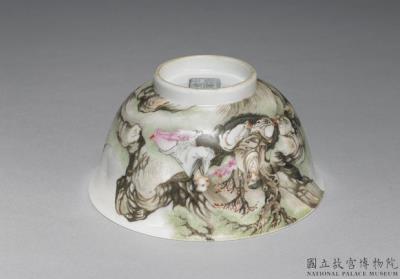 图片[3]-Tea bowl with landscape and figure in falangcai painted enamels, Qianlong reign (1736-1795), Qing dynasty-China Archive